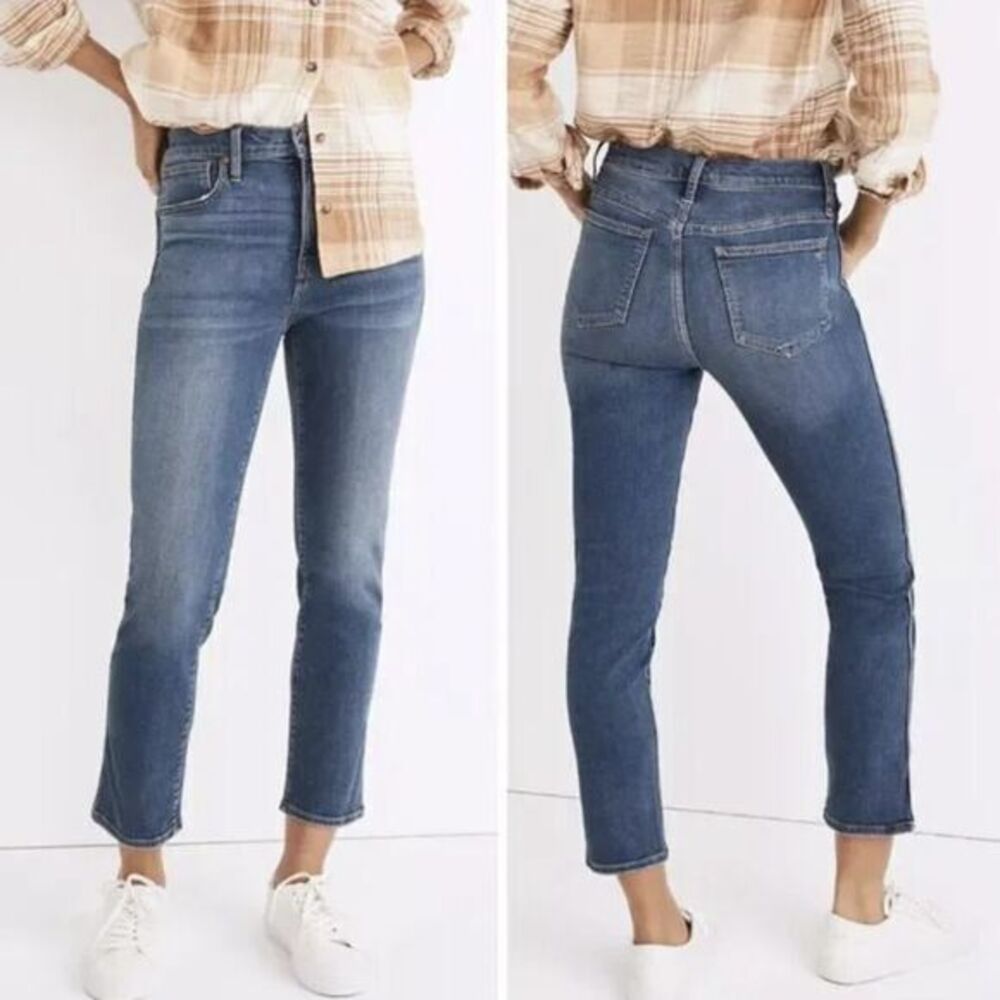 NWOT Madewell Women's Straight Leg Stovepipe Jeans in Dearham Wash, Size 28